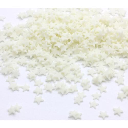 200/50g Light Glow Moon and Star Polymer Clay Slices Glowing in the Dark Sprinkle Fillers Decor DIY Nail Art Decoration