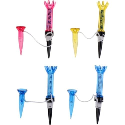 4 Pieces Plastic Magnet Tee 80mm Magnetic Flexible Golf Tees With Anchor Random