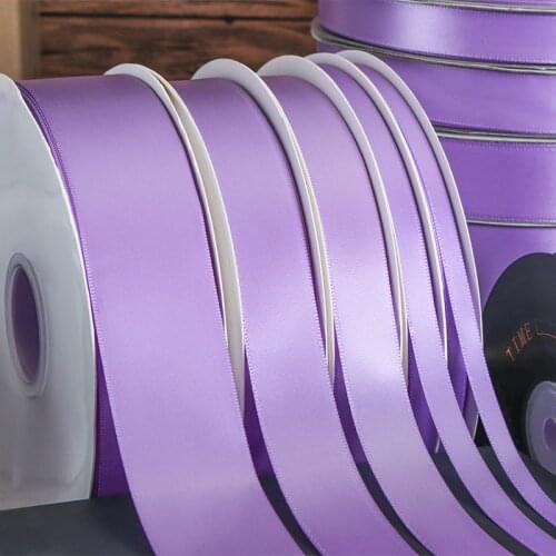 6/10/15/20/25/40mm Light Purple Ribbon Wedding Party Decoration Handmade Ribbon Gift Wrapping Hair Bowknot DIY Christmas Ribbon