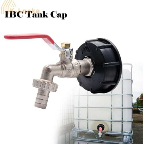 S60*6 IBC Tank Cap Ton Bucket Switch Brass Faucet Adapter Quick Connect Garden Hose Water Connector Replacement Valve Fitting