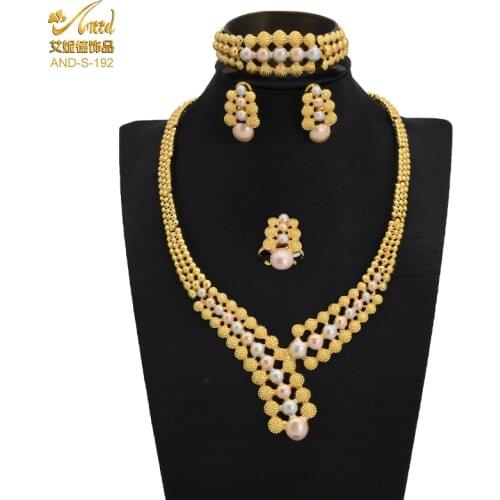 ANIID African Bracelet Wedding Sets 24K Gold Nigerian Earrings Bride Jwellery Dubai Big Necklace Women Ethiopian Hawaiian Luxury