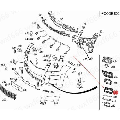 Car Fog light box Fog lampshade Daytime lampshad GLK300mer ced es-be nzGLK350 Fog light decorative frame Fog light grille