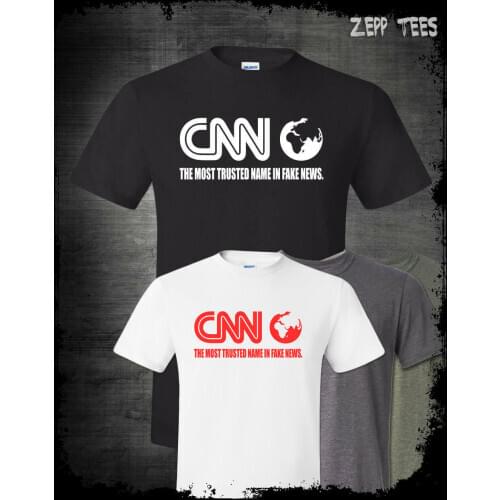 Cnn Fake News Network T-Shirt Funny Meme Fraud Corrupt Liberal M5M Media Trump