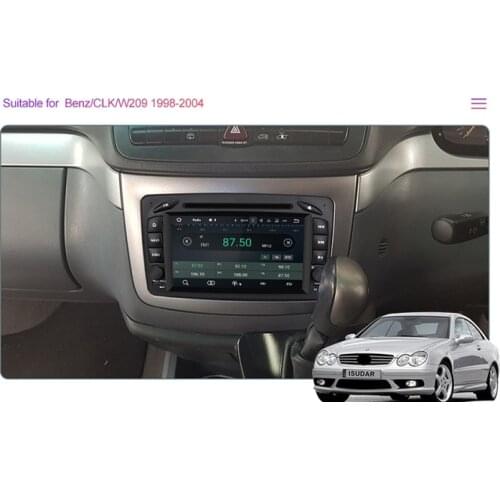 For BENZ W209 Android10 4+128G Screen Car Multimedia DVD Player GPS Navigation Auto Audio Radio Stereo Head Unit