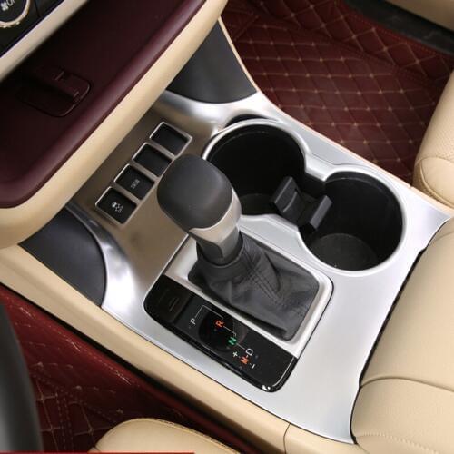 For Toyota Highlander 2014 2015 Water Cup Glass Holder Cover Trim Ddornment ABS Chrome Interior Ddornment Box Car Styling