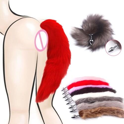 Erotic Toy For Couples Metal Anal Plug Fox Tail Bullet G Spot Vibrator Sex Toys For Woman Men Adult Prostate Massager Buttplug