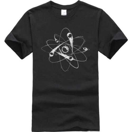 Atomic Meteors The Big Bang Theory Men T Shirts Physical Science Galaxy Star Moon 100% Cotton T Shirt for Men Tops Shirts Print