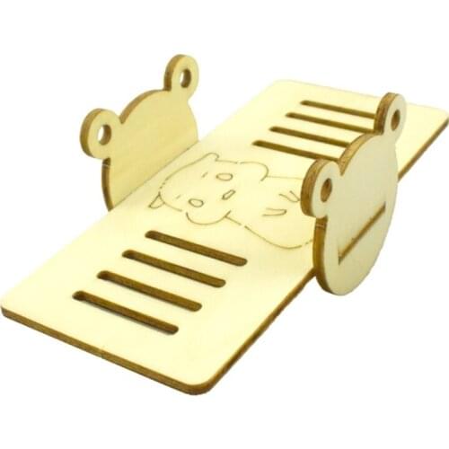 Hamster Maze Wooden Tube Tunnel Cage Seesaw House Swing Small Animals Pet Toys Q0KF