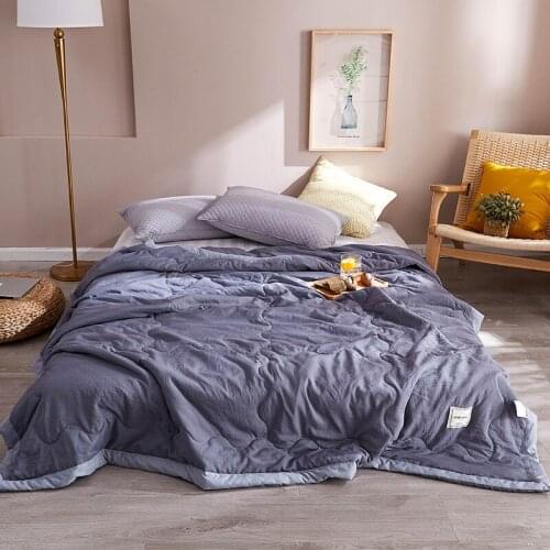 Cool Quilt Skin-Friendly Comfort Summer Quilt Thin Summer By Solid Color Air Conditioning Quilt Is Necessary For Home Textile