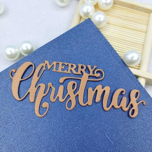 Happy Christmas Metal Cutting Dies Scrapbooking Embossing Folders for DIY Album Card Making Craft Stencil Greeting Paper Craft