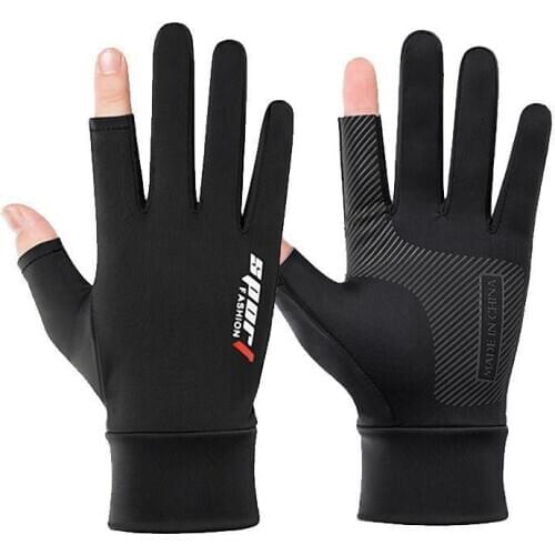 Motorcycle Ice Silk Non-Slip Gloves Breathable Outdoor Sports Driving Riding Touch Screen Gloves Thin Anti-UV Protection