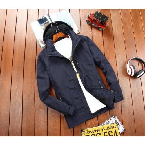 Mens Outdoor Hiking Jackets Fishing Camping Multi Pockets Spring Autumn Windbreakers for Adults Teenagers Casual Hooded Coats