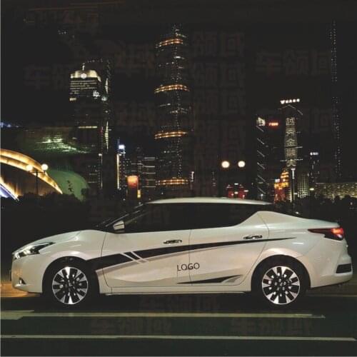 Customzied Word Alphabet Logo Car Styling Doors Waist Line Stickers For Nissan Lannia Teana Sentra Terrano Cruze BA072