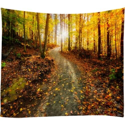 Natural Landscape The Primeval Forest Woods Towering Teees Tapestry Wall Hanging Bed Spread Beach Towel Table Cloth Yoga Mat