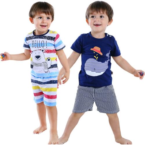 Baby Boy Clothes 2021 Summer Kids Clothes Sets T-Shirt+Pants Suit Clothing Set Bear Printed Clothes Newborn Sport Suits