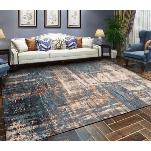 [wholesale] ink rendering style Mediterranean model room living room tea table carpet bedroom bedside carpet mat