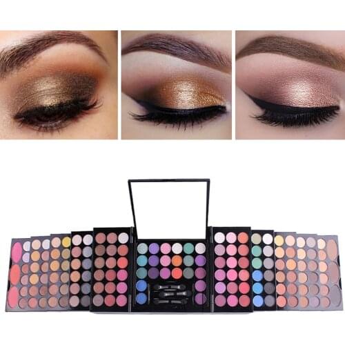 40/142/252 Colors Matte Bright Eyeshadow Palette Set Glitter Eye Shadow Waterproof Long Lasting Make Up Pallet Makeup Case