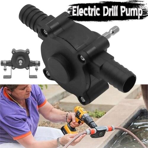 Portable Electric Drill Pump Diesel Oil Fluid Water Pump Mini Hand Self-priming Liquid Transfer Pumps Household Garden Supplies