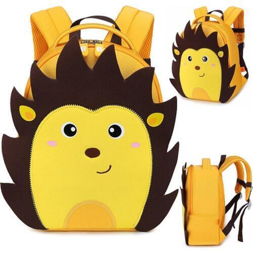 3D Hedgehog School Bags for Kids Boys Lovely Animals Design Waterproof Children School Backpacks Kids Bag Mochila Escolar