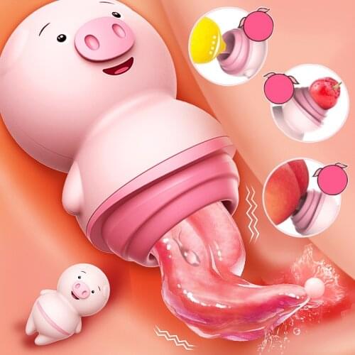 Cute Pig Tongue Lick Vibrators For Women Anal Clitoris Nipple Massager Female Sex Toys Adult Product Erotic Machine Sex Toys new