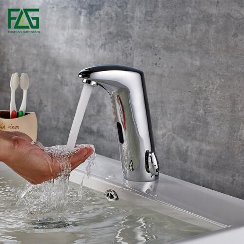 FLG Sensor Faucet Bathroom Automatic Hands Touch Water Saving Inductive Electric Water Tap Battery Power Basin Faucets 684-11C