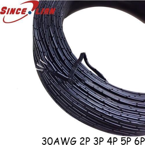 Special soft wire High Temperature Silicone cable 30AWG multi-core parallel Wire 2P 3P 4P 5P 6P Copper Extension Cable
