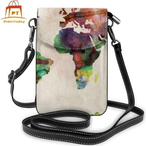 Map Shoulder Bag Map Leather Bag Street High quality Women Bags Print Womens Teenage Crossbody Trend Purse