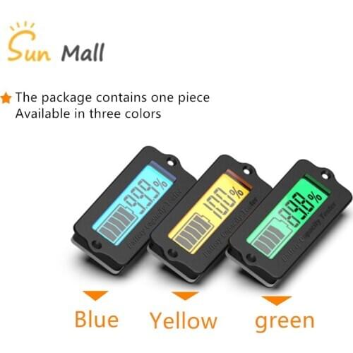 12V 24V 36V 48V Lead-Acid Battery LY6N Recessed Battery Capacity Indicator Tester Voltmeter Green Light battery charge indicator