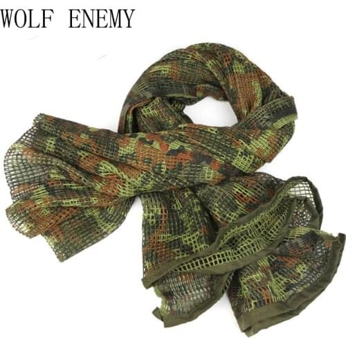 High Quality Multi Tactical Camouflage Scarf Army Scarf Veil Sniper Cover Neckerchief Hiking Scarves