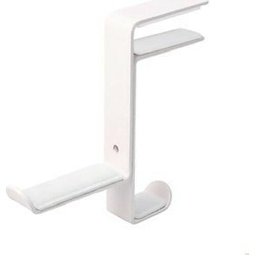 Headset Hanger Earphone Headphone Stand Earphone Metal Hook Holder Table Clamp Desk Clip PU Leather Pad