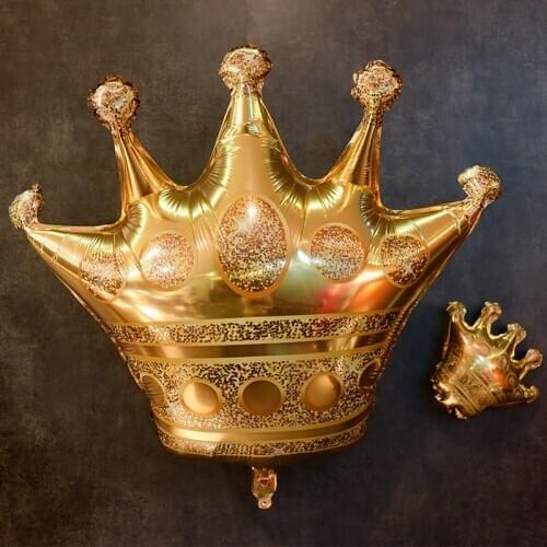 1pcs large crown aluminum foil balloon gold rose gold prince princess birthday party decoration baby shower decoration globos