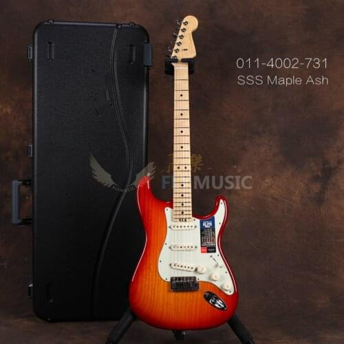 High quality FDST-1105 red burst color solid Ash body white pickguard maple frtboard Elite electric guitar, Free shipping