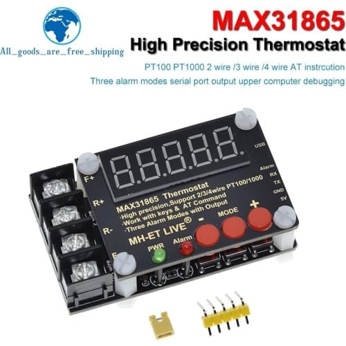 MAX31865 high precision isolated temperature collector module PT100 serial port output upper computer software debugging