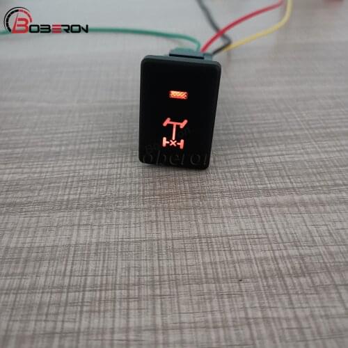 1PC Orange LED Lighte Rear Diff Lock Push Switch Button With Wire For Toyota Camry Prius PRADO 2010 - 2019