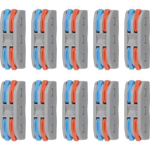 10pcs Wire Connectors Compact Splicing Connectors Cable Connector Set Lever Lock Connectors Universal Wiring Cable Connector