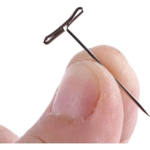 24Pcs T-PINS (25mm) For Wig On Foam Head Style T Pin Needle Brazilian Indian Mannequin Head Type Sewing Hair Salon