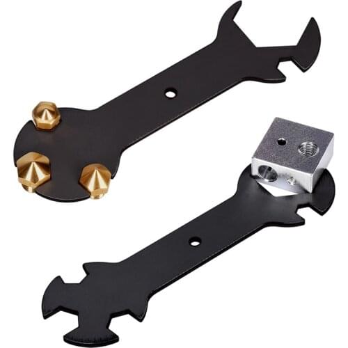 3D Printer Parts Nozzle Wrench 5 IN 1 Wrench Stay 5.7mm to 20.2mm Steel Spanner Wrench Flat For 3D MK8 MK10 Nozzle tool