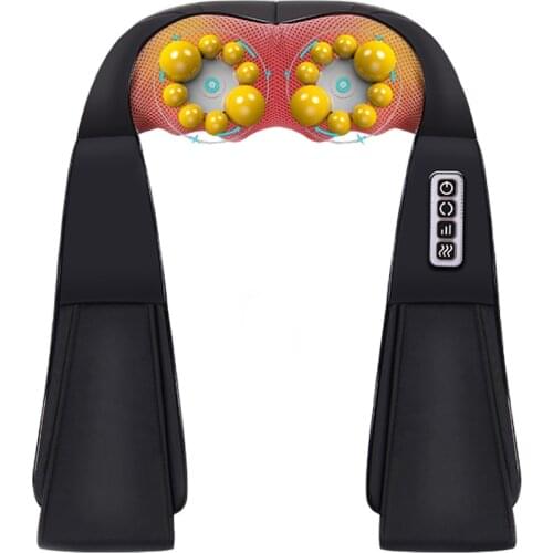 4D Shiatsu Infrared Heated Kneading Car/Home Cervical Back Neck Shoulder Device Massager Shawl