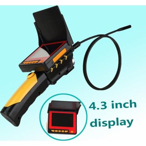 8.2MM Drain Sewer Pipeline Industrial Endoscope Camera Viewing Angle 60 Degree With Adjustable 6 IR LED 4.3" LCD 1M Cable Reel