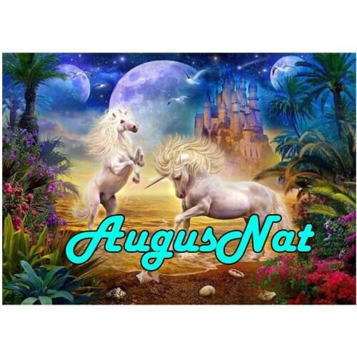 Horse diamond painting unicorn daimont embroidery cross stitch landscape sequin puzzle picture animals diamant mosaic sticker