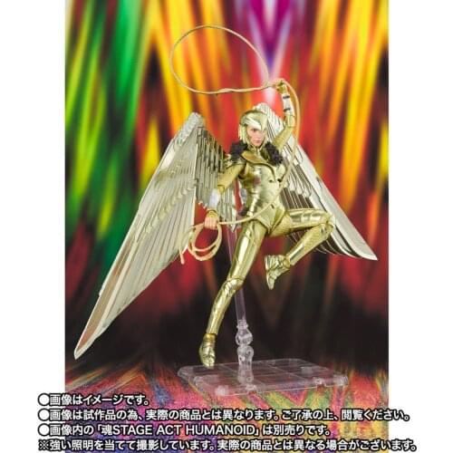 BANDAI SHF Wonder Woman 2 NEW Gold Armor Model Toy Action Figures Toys for Children Gift