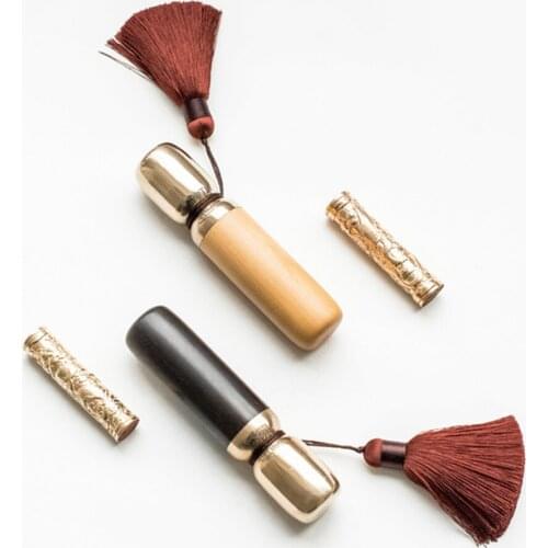 Dragon Phoenix Chinese Style Name Stamp With Solid Wood Storage Box Ink Copper Seals Students Chop Boy Girl Baby Birthday Gifts