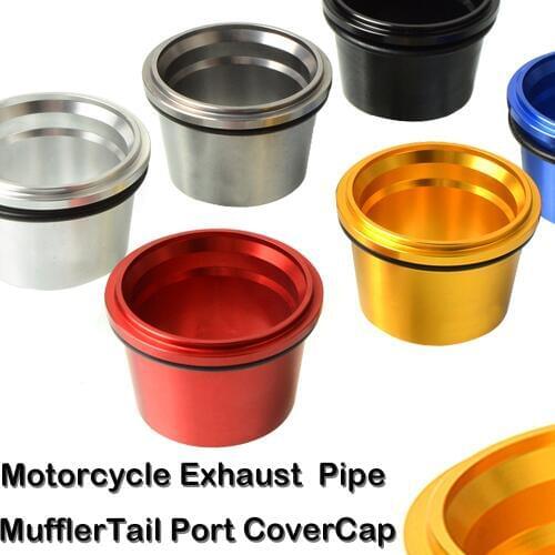 CNC Aluminum Motorcycle Exhaust Pipe Muffler Tail Port Cover Cap for Yamaha T-max 530 TMAX 530 2012 2013 2014 2015 2016 2017