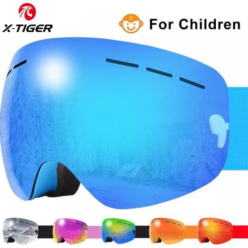 PHMAX Children Ski Goggles Winter Anti-Fog Skiing Goggles Kids Ski Glasses Anti-UV Skating Skiing Glasses Eyewear Snowboard
