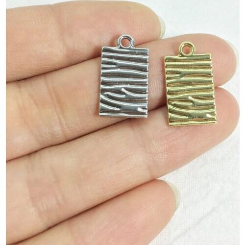 Eruifa 20pcs10*15mm New arrival Water Line Zinc Alloy Rectangle Coin necklace,earring bracelet jewelry DIY handmade 2 colors