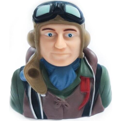 1PCS 1/6 Scale WW2 Pilots Figure Statues Of L76*W42*H75mm For RC Airplane Aircraft