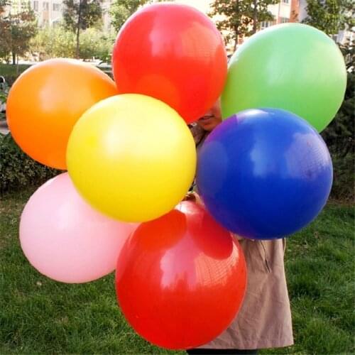 2pcs 18 inch Big Round Latex Balloons Wedding Decor Giant Birthday party Globos Arch Air Inflatable Baloon Helium Decoration