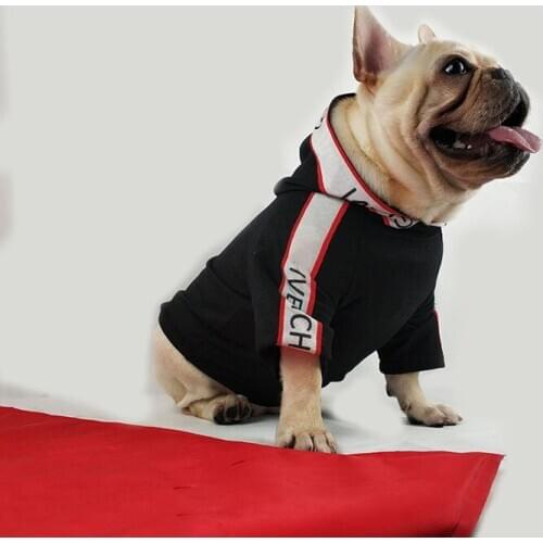 Cotton Dog Clothes Letter Print Pet Clothing For French Bulldog Warm Winter Clothes For Small Dogs Chihuahua Puppy Costume A51