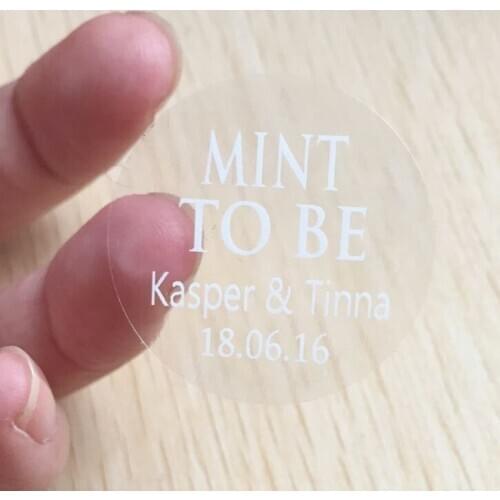 Persoanlized customized MINT TO BE Wedding Stickers Invitation Seals 3cm Favor Labels