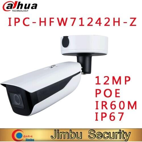 Dahua IPC-HFW71242H-Z 12MP Motorized Bullet WizMind Camera support Face detection people counting IVS Surveillance camera